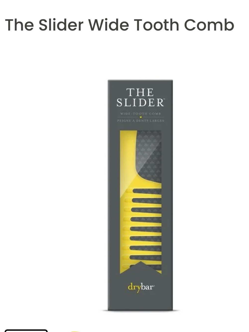 Drybar the slider wide tooth comb